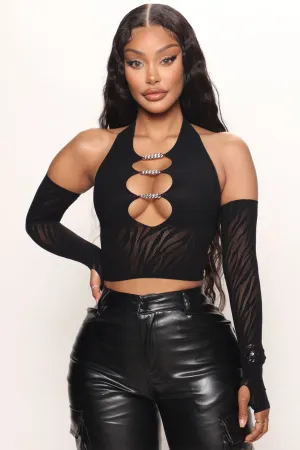 Always In Control Cut Out Top - Black