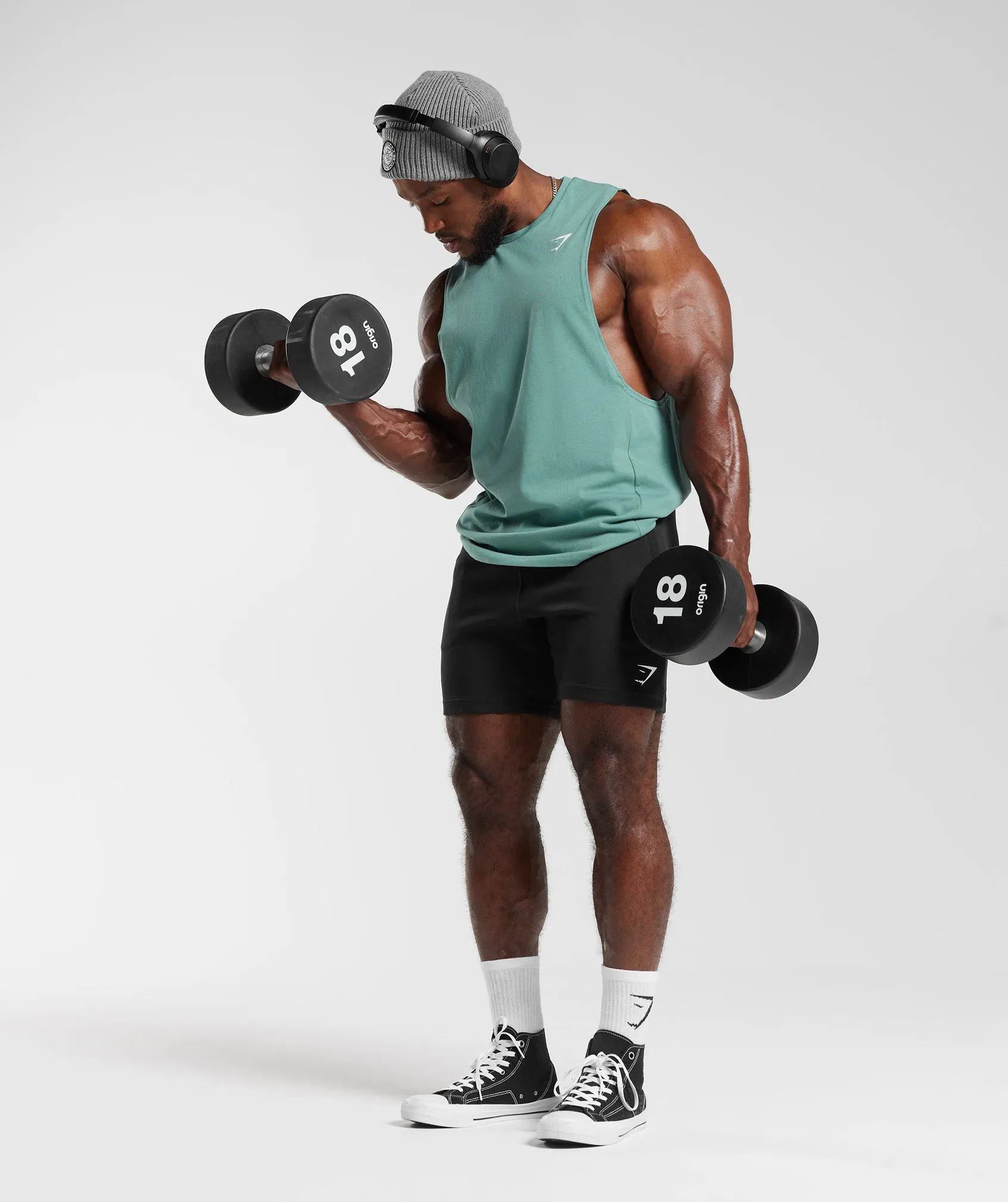 Gymshark React Drop Arm Tank - Ink Teal