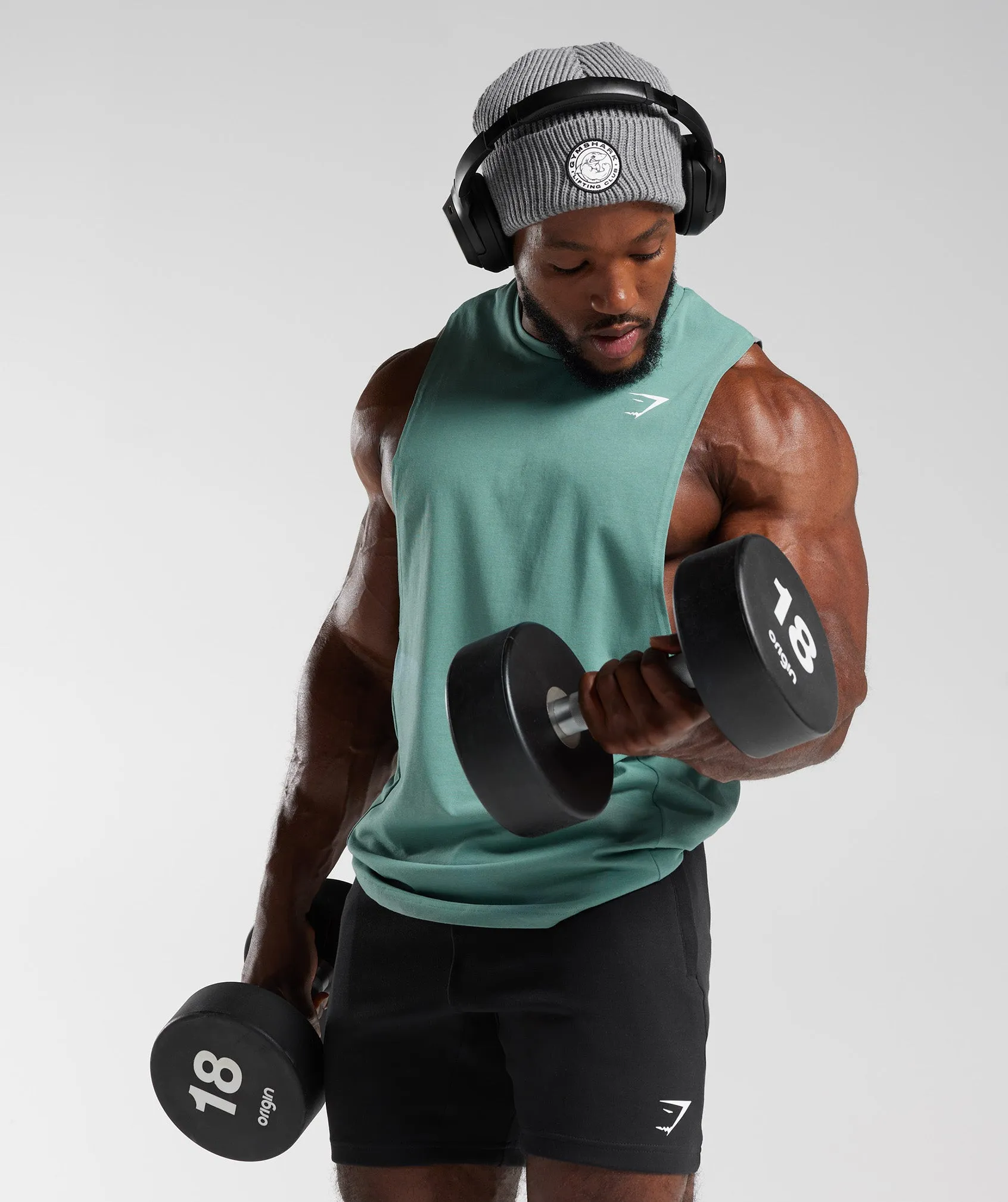 Gymshark React Drop Arm Tank - Ink Teal