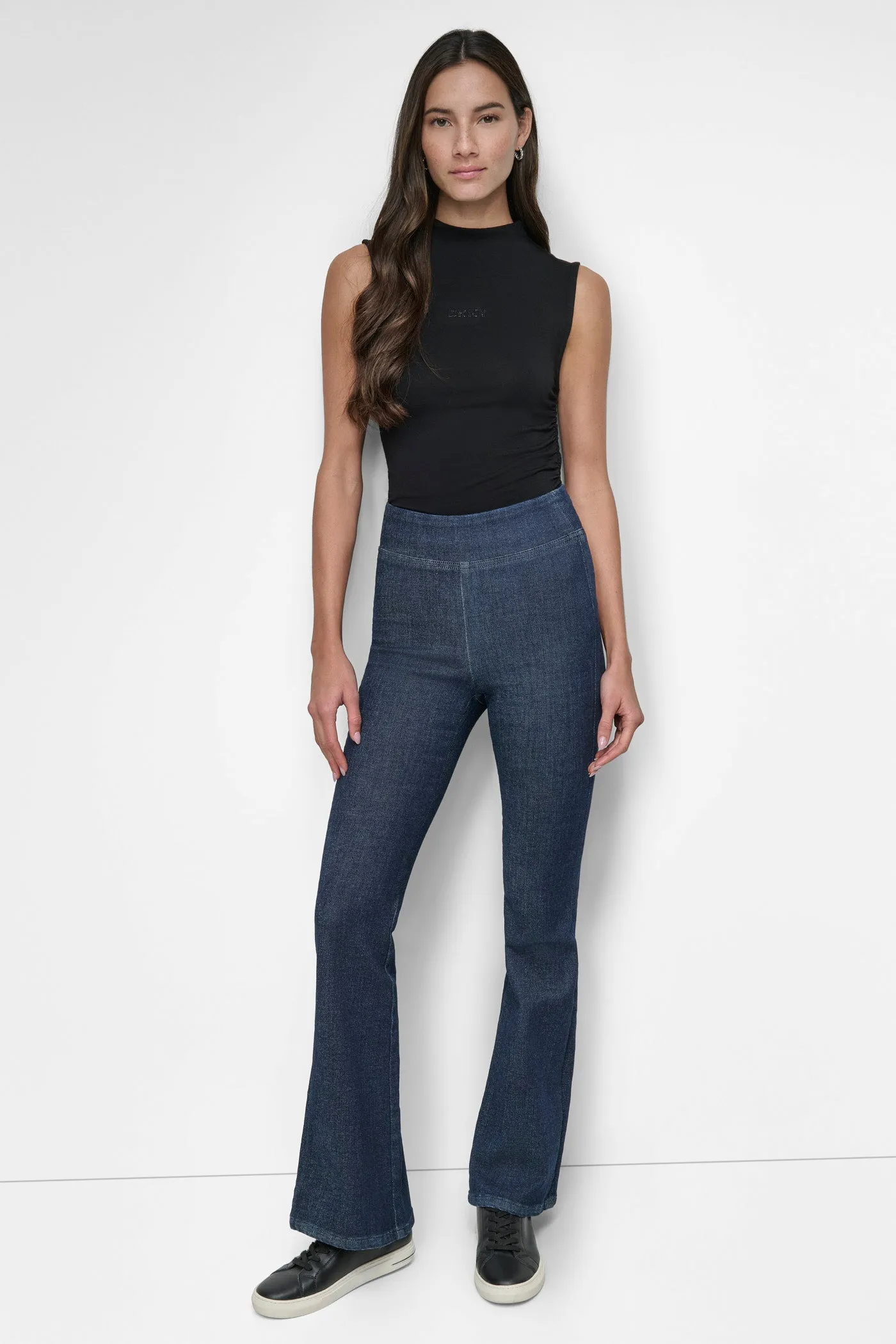 HIGH RISE PULL ON FLARE PANT