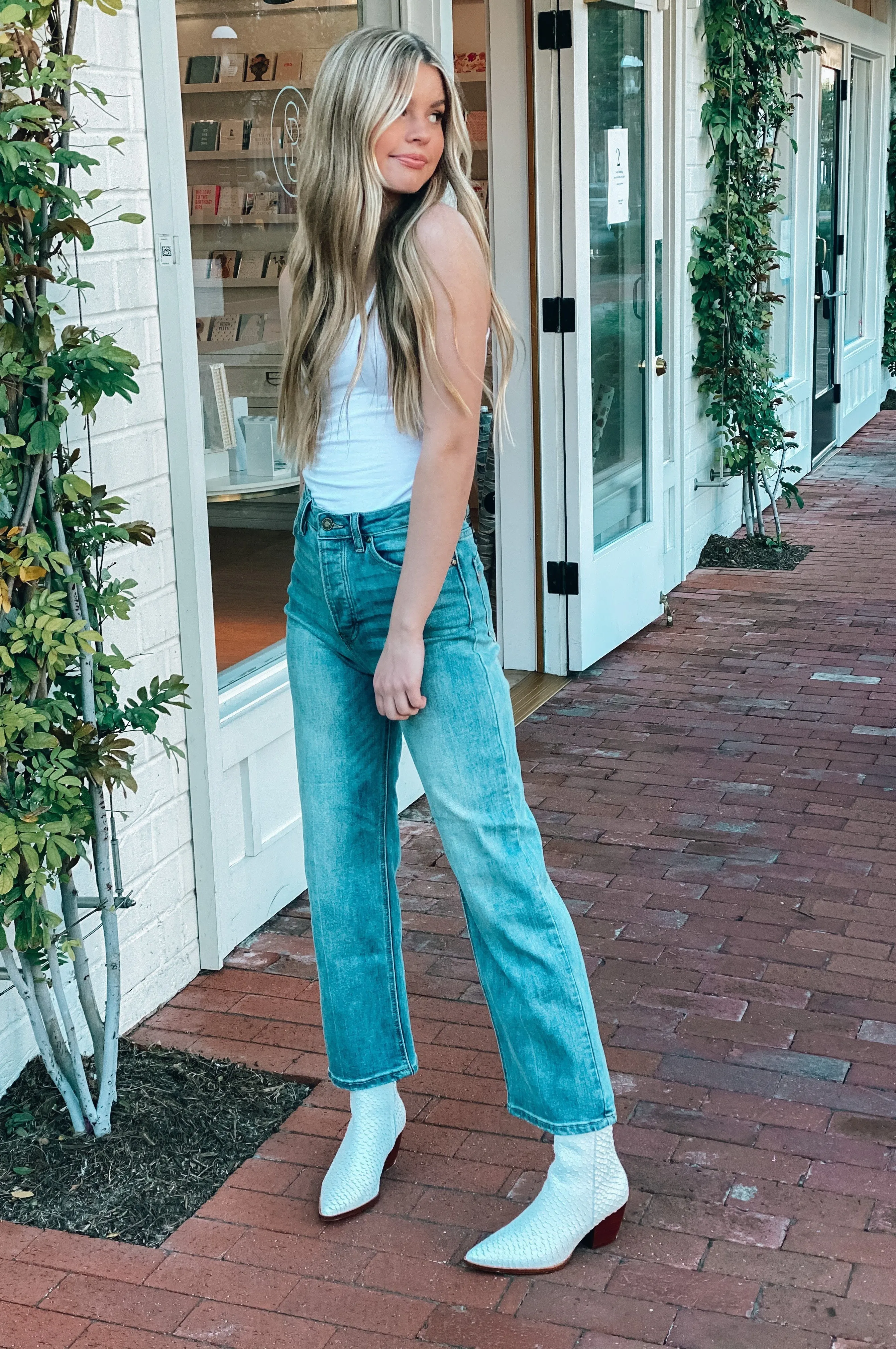 High Rise Wide Leg Crop Flare