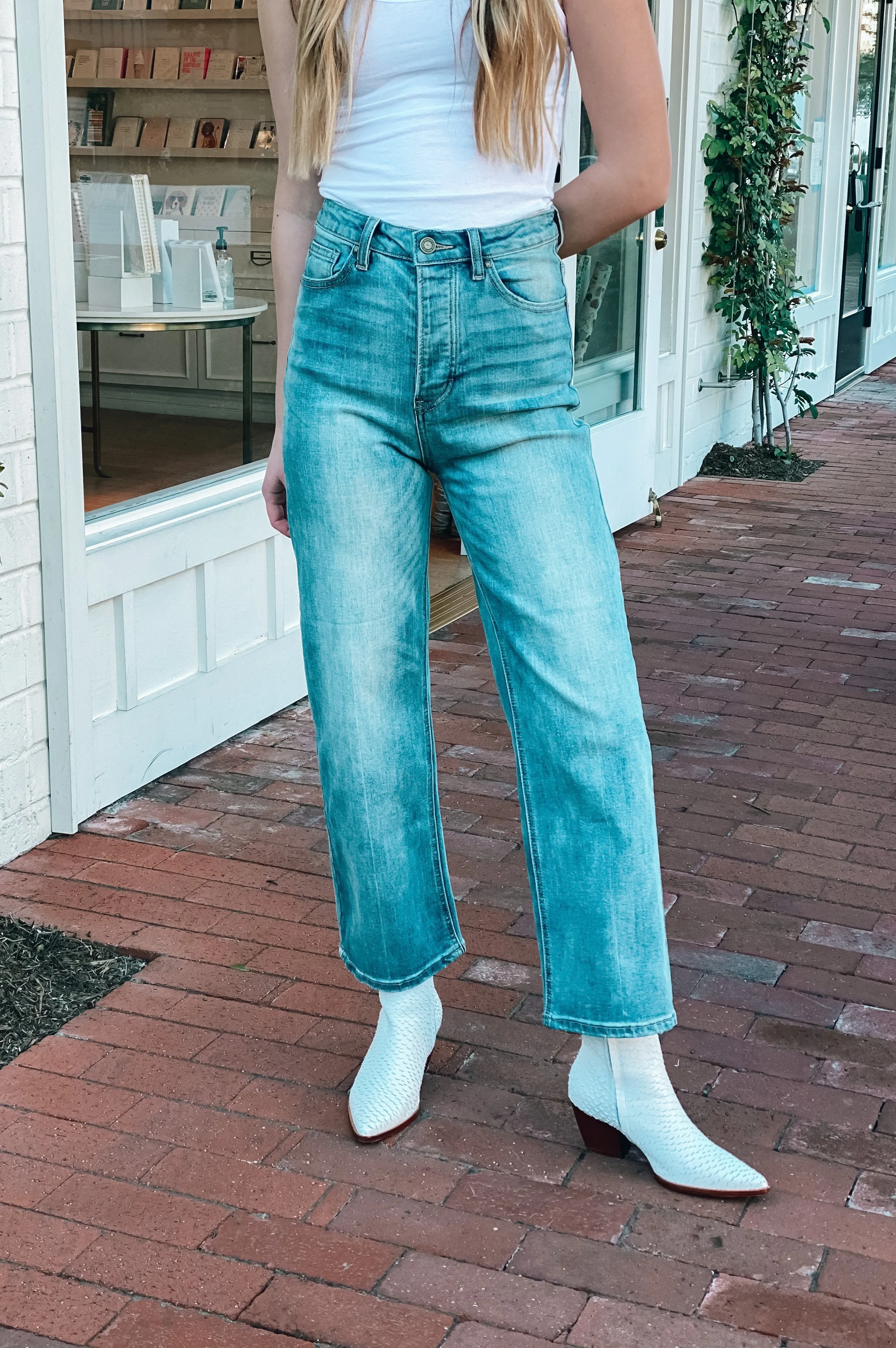 High Rise Wide Leg Crop Flare
