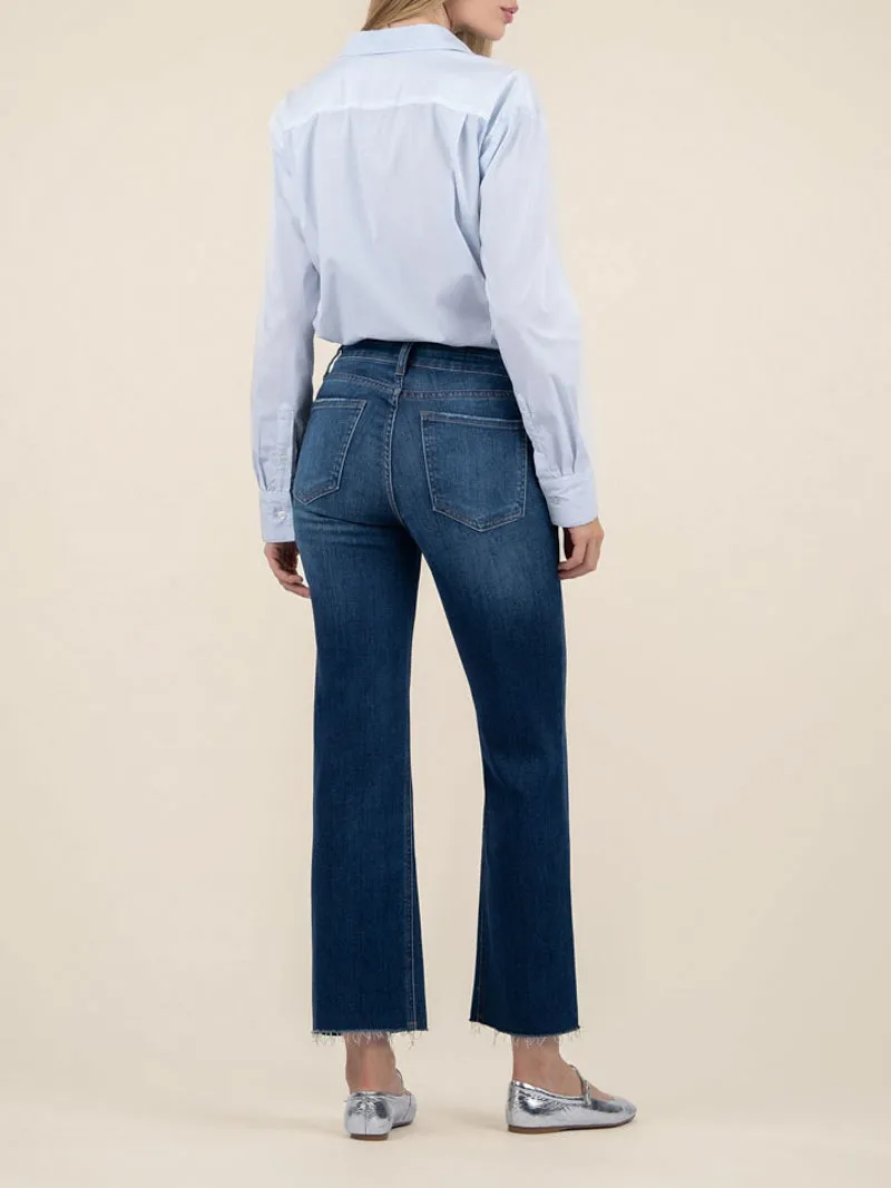 Kut from the Kloth Kelsey High Rise Ankle Flare Denim - Royal