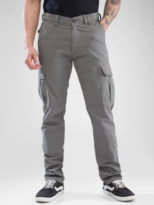 Spykar Cargo Trousers With Front Carpenter Pockets & Rear Flap Pockets