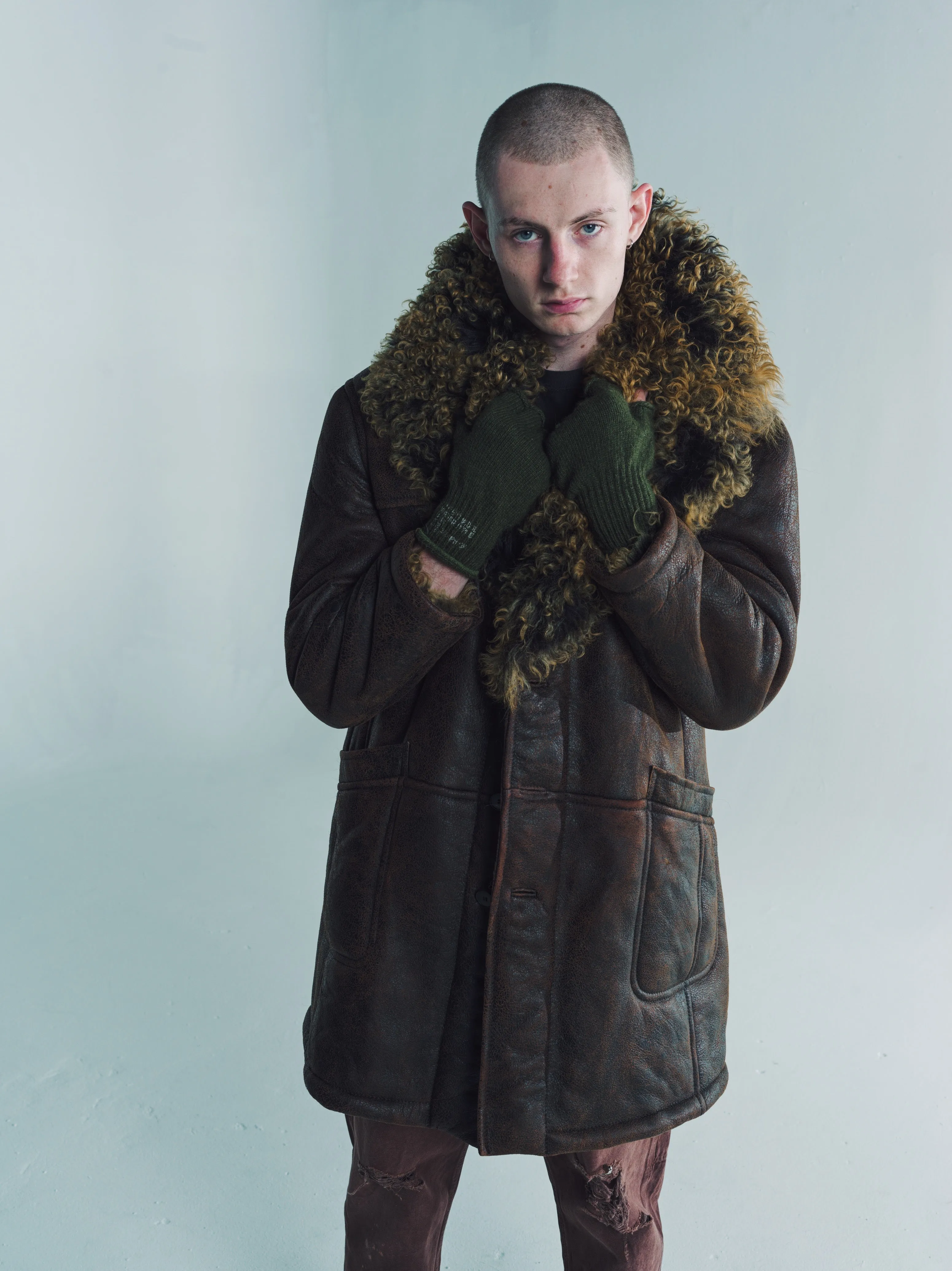 Tobacco & Bleach Sheepskin Shearling Coat
