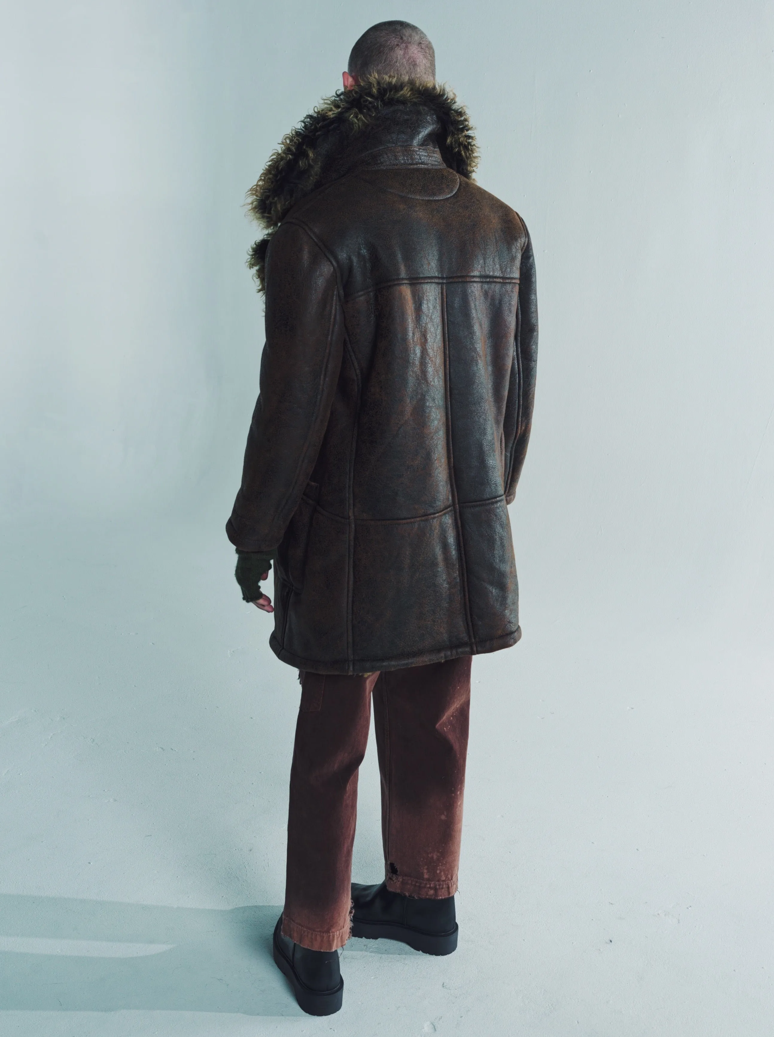 Tobacco & Bleach Sheepskin Shearling Coat