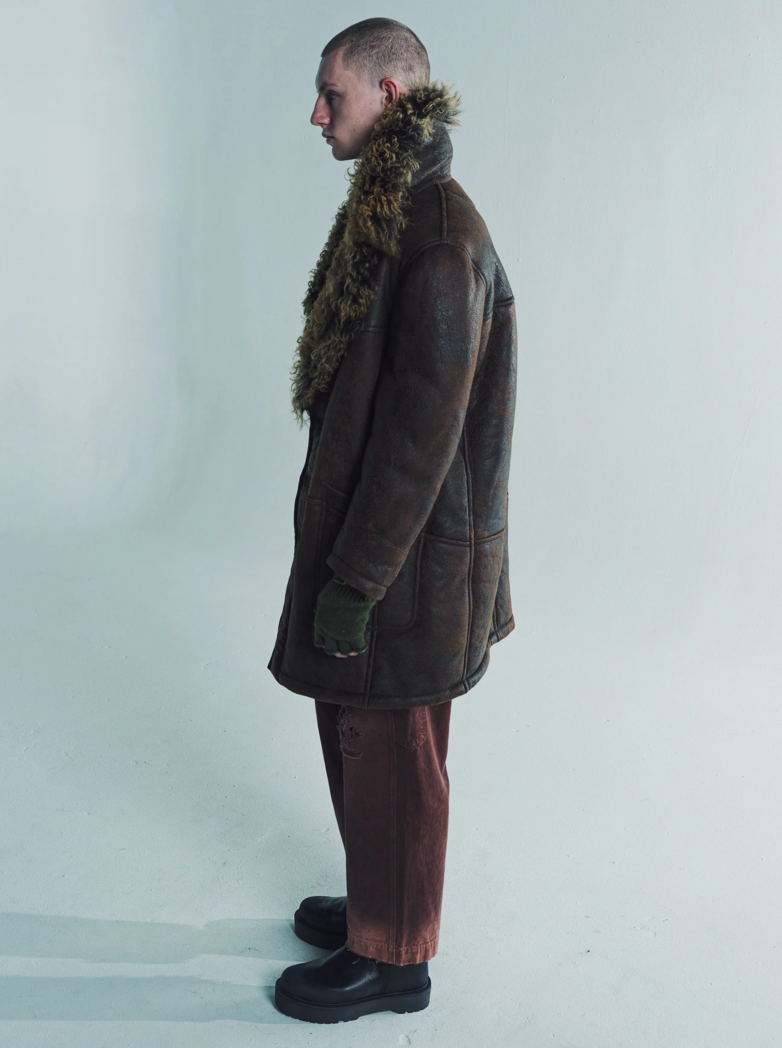 Tobacco & Bleach Sheepskin Shearling Coat