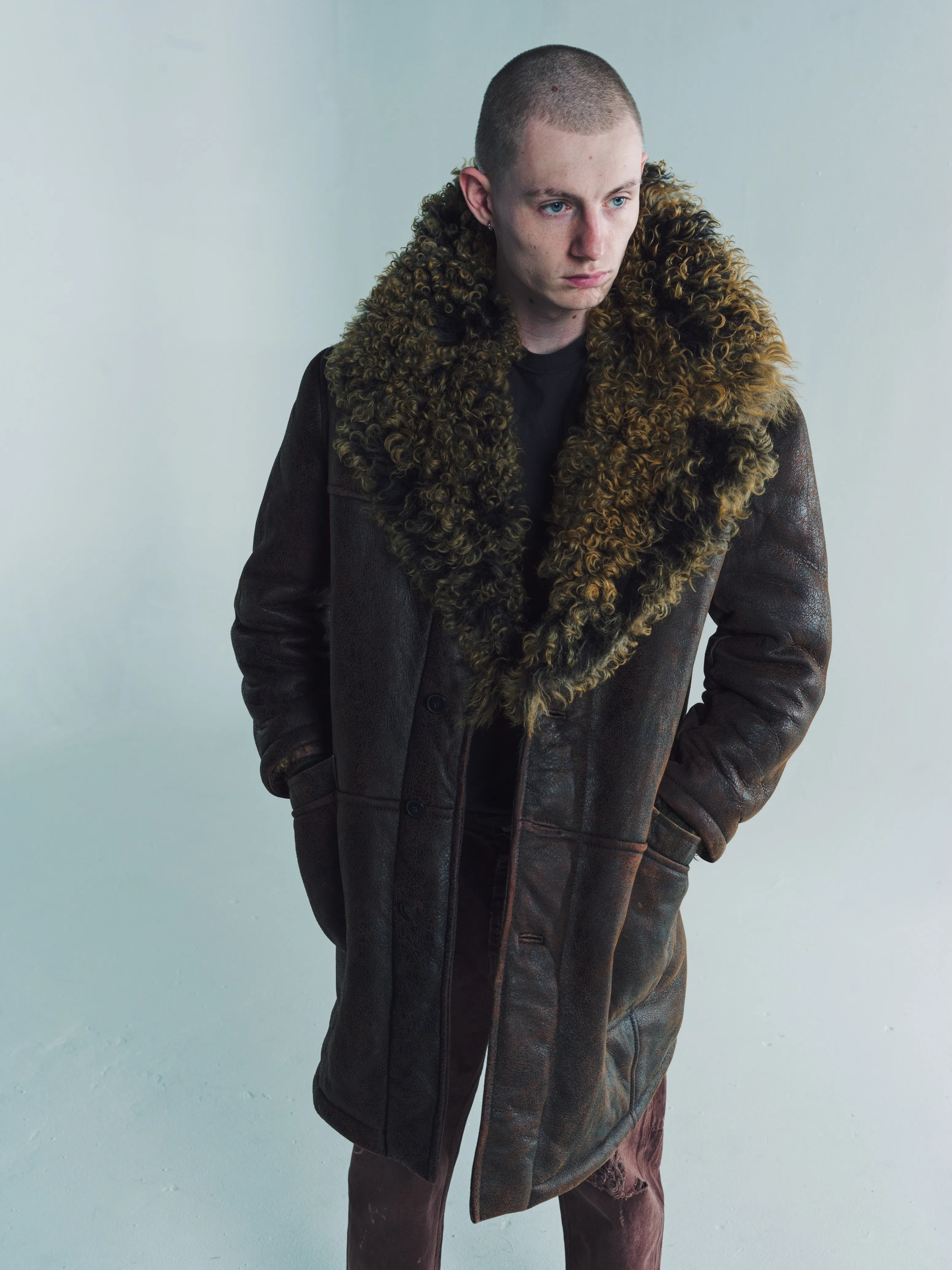 Tobacco & Bleach Sheepskin Shearling Coat