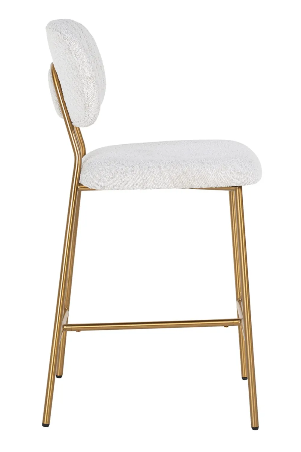 White Bouclé Counter Stool | OROA Xenia
